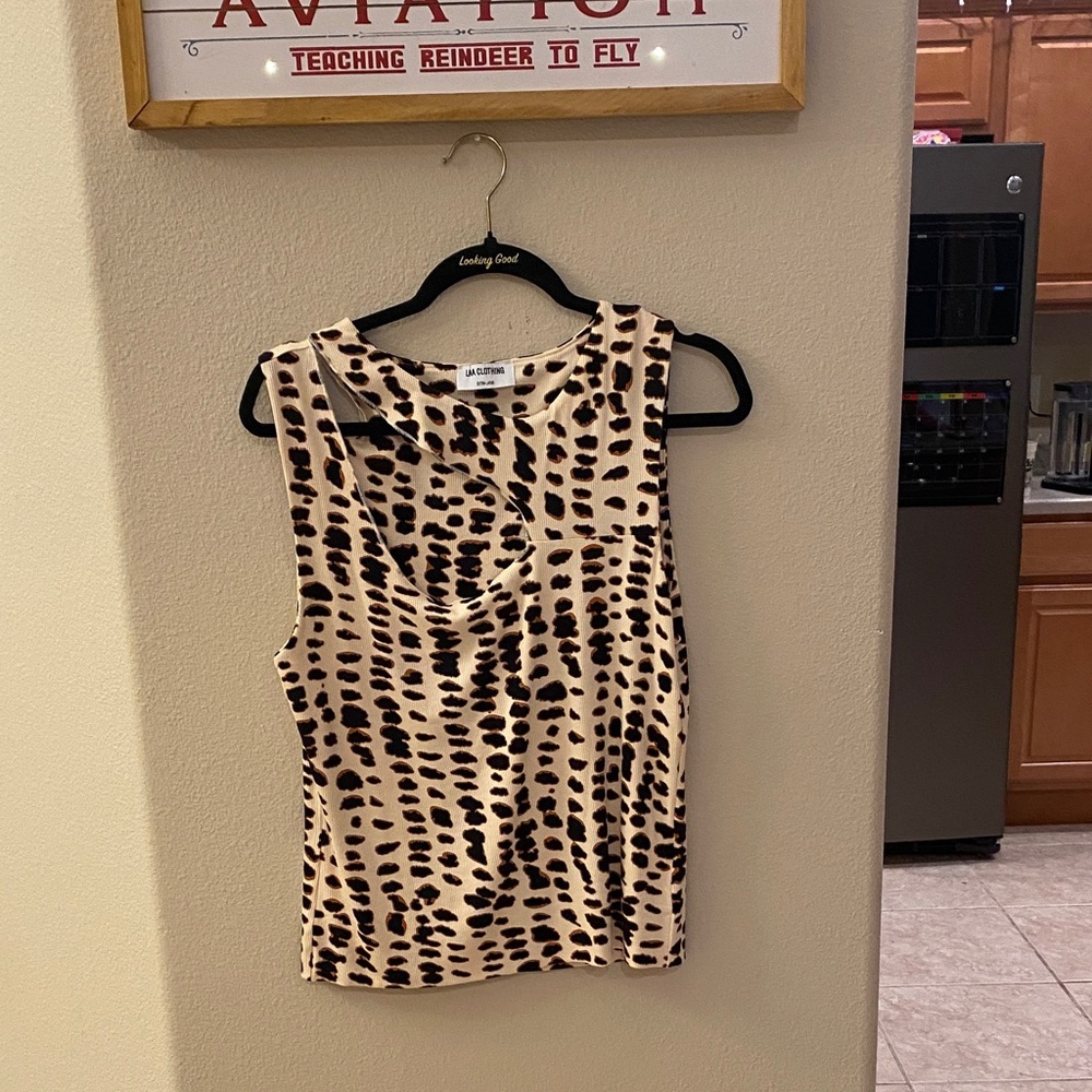 LNA Animal Print Tank Top